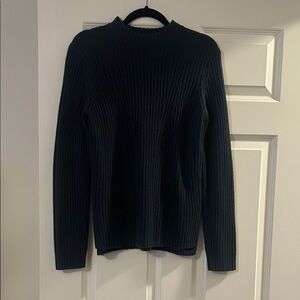 Vince Women's Dark Ribbed Crewneck Sweater